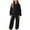 Black, variant on Girls Fuzzy Pants Set Kids Boys 2 Piece Fleece Outfits Winter Sherpa Hoodie Sweatshirt Top with Pants Sweatsuit(Black,5-6 Years)
