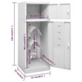 thumbnail image 4 of vidaXL Saddle Cabinet Light Grey 53x53x140 cm Steel, 4 of 5