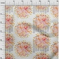 thumbnail image 2 of oneOone Cotton Poplin Peach2 Fabric Mandala Watercolor Diy Clothing Quilting Fabric Print Fabric By Yard 56 Inch Wide, 2 of 4