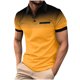 thumbnail image 2 of Blusa y camisa de manga corta con cuello vuelto para hombre, con solapa degradada de lunares y botones, deportiva, de poliéster, 2 of 5