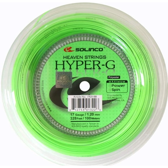 Solinco Hyper G -16G 328 Foot Lime Green Mini Reel,
