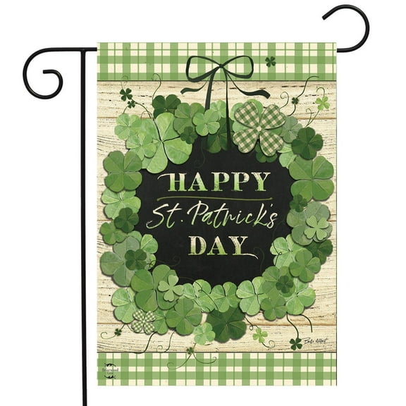 Briarwood Lane Lucky Wreath St. Patrick's Day Garden Flag