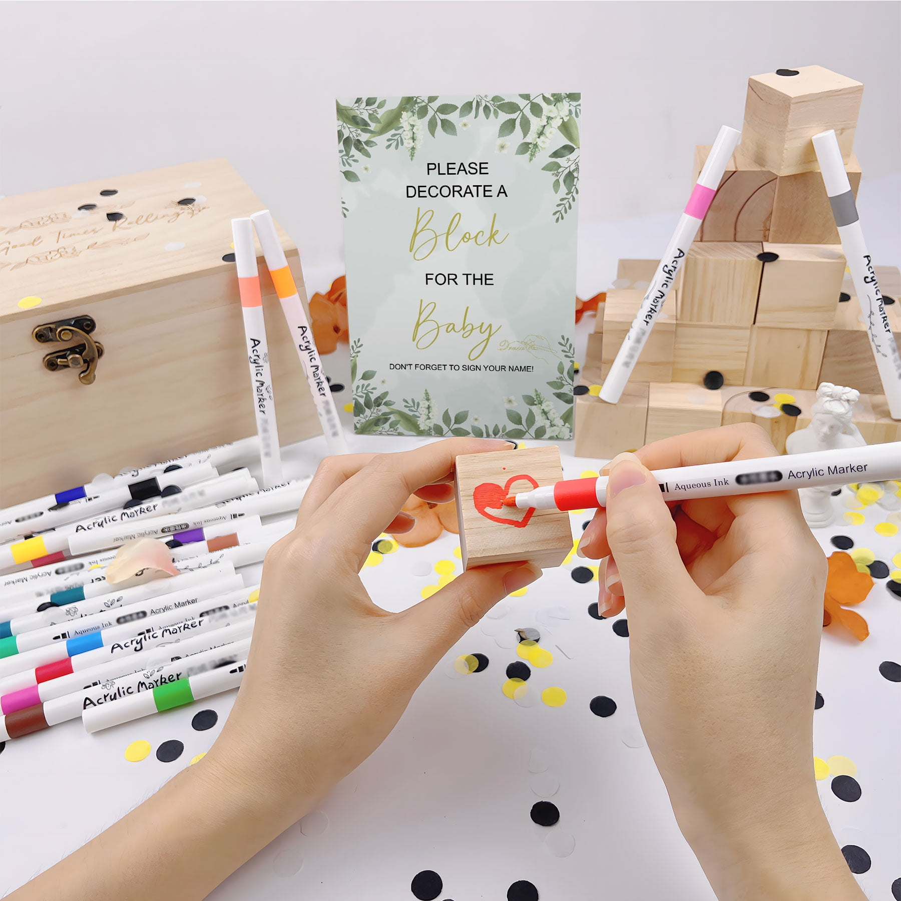 78 PCS Fun Baby Shower Games Sign Kit, Unique Baby Shower Ideas, Funniest Baby Shower Games Ever ，A Game Where You Can Draw to Your Heart's Content, Suitable for Baby Shower Games Boy and Girls