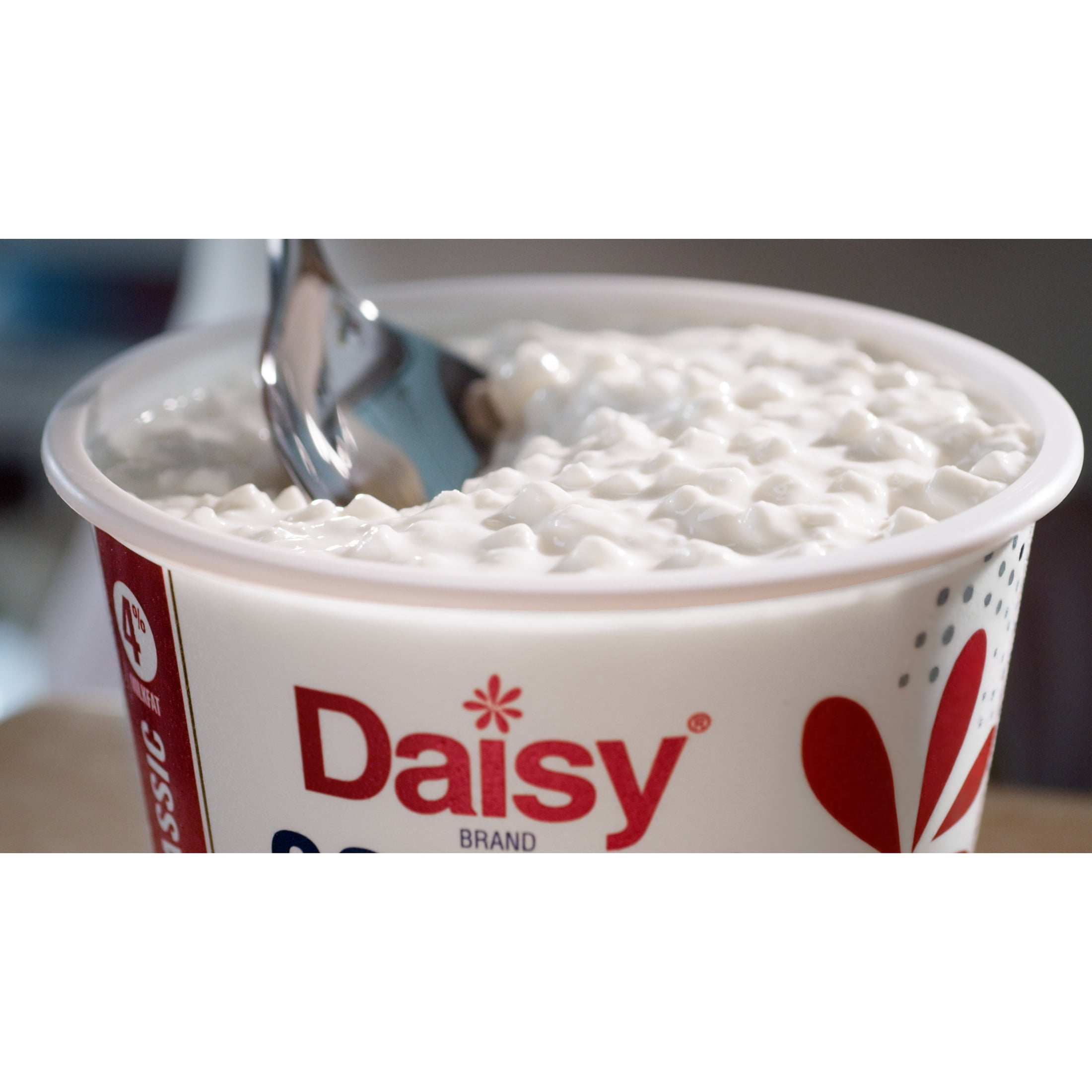 Daisy Pure and Natural Cottage Cheese, 4% Milkfat, 24 oz (1.5 lb) Tub (Refrigerated) - 13g of Protein per Serving