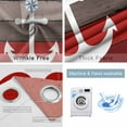 thumbnail image 2 of Fsddascl Nautical Anchor Blackout Curtains for Bedroom/Living Room, Thermal Insulated Kitchen Curtains, Red Brown Retro Gradient Wooden Grain Grommet Darkening Window Treatment Drapes 52"x84"x2, 2 of 6