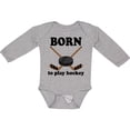 thumbnail image 3 of Inktastic Future Hockey Player Born to Play Hockey Boys Long Sleeve Baby Bodysuit, 3 of 5