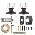 thumbnail image 3 of Passage Vintage Fluted Crystal Door Knobs Venetian Bronze Round Rosette, 3 of 7