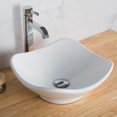 thumbnail image 3 of KRAUS Elavo Modern Art Vessel White Porcelain Ceramic Bathroom Sink, 15 1/2 inch, 3 of 9