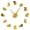 Gold,27inch, variant on Funny Pugs Dog Breed Portrait 3D DIY Wall Clock Puppy Animals Living Room Office Wall Decor Acrylic Clock Watch Mirror Effect(Black,27inch)