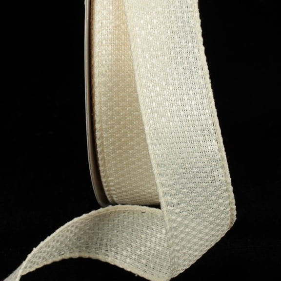 The Ribbon People Ivory Contemporary Wired Craft Ribbon 0.75" x 80 Yards