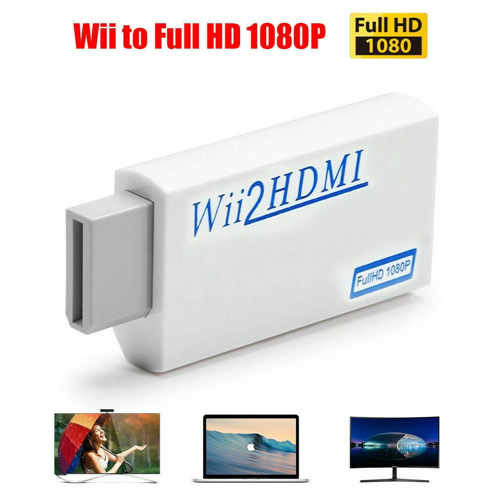 Simyoung Wii to HDMI Wii HDMI Full HD Portable Converter Adapter 3.5mm Audio Out - Walmart.com