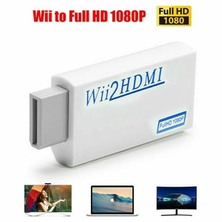 PORTHOLIC Wii to HDMI Converter 1080P for Full HD Device, Wii HDMI Adapter  with 3,5mm Audio Jack&HDMI Output Compatible with Wii, Wii U, HDTV