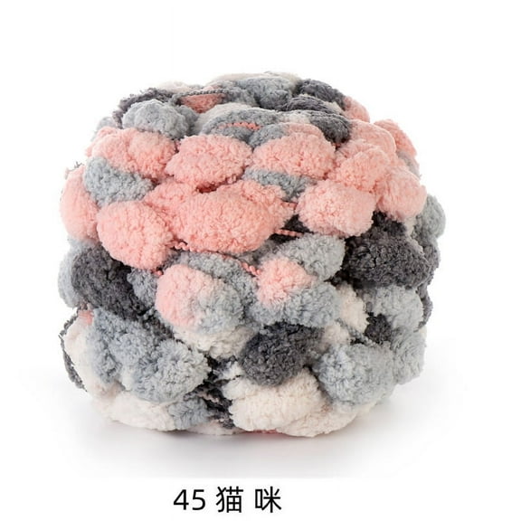 Namzi 50g Pom pom Yarn Soft Ball Yarn for Crochet & Knitting, Craft Yarn Made of Acrylic & Dacron, Ideal for DIY Projects,A302