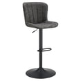 thumbnail image 1 of Tabouret Réglable Kirkdale Lot de 2 en Similicuir Charbon, 1 of 11