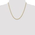 thumbnail image 4 of 14K Yellow Gold Rope Chain Styles Necklace 2.5 mm Diamond-Cut Lightweight 20 inch, 4 of 4
