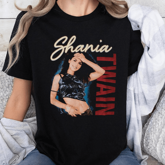 Unisex Shania Twain Tour 90s Graphic T-Shirt, Sizes S-5XL, Tbun