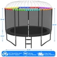 thumbnail image 6 of Cochan 8FT Trampoline with Net for 2-3 Kids, Heavy Duty Outdoor Trampoline with Sprinkler and Lights, Enclosure, Ladder, 800LBS Weight Capacity, Birthday Gift, Easy Assembly, 6 of 8