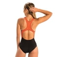 thumbnail image 2 of Dolfin Ocean Panel Women's Performance Swimsuit in Black/Orange, Size 22, 2 of 3