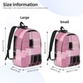 thumbnail image 2 of Casual Canvas Backpack Without Interlayer Large Capacity Stick Bag Design For Outdoor Shopping Office Outdoor Sports Plaid Fall Camo Pink_4 Medium, 2 of 7
