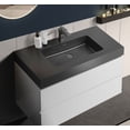 thumbnail image 2 of CITTANEO 36 inch Floating Bathroom Vanity with Black Sink, Modern Bathroom Cabinet in White, 2 of 7