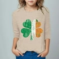 thumbnail image 2 of Lovzfmll Boys & Girls St. Patrick's Day Print Top, Casual Three-Quarter Sleeve Tee, Shamrock Graphic Crew Neck Shirt for Kids 4-5 Years, 2 of 4