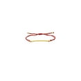 thumbnail image 1 of iJewelry2 Gold-plated Sterling Silver Paved Bar Clear CZ Red Cord Adjustable Bracelet, 1 of 1