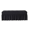 thumbnail image 2 of GROWTH TANK Bench Cover for Dining Room Removable Seersucker Bench Cover Piano Bench Cushion Black, 2 of 9