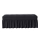 thumbnail image 2 of Funda de banco de seersucker, funda de banco, diseño de falda, funda rectangular larga para silla Negro, 2 of 9