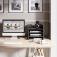thumbnail image 4 of Ballucci 4-Tier Wood Paper Organizer, Compatible with Kalax Cube Storage Shelves, Black, 4 of 7