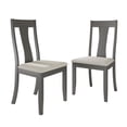 thumbnail image 3 of Castle Place Minimalist Wooden Dining Chair, Set of 2, Grey, 3 of 8
