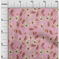 thumbnail image 1 of oneOone Cotton Poplin Light Pink Fabric Flower Watercolor Quilting Supplies Print Sewing Fabric By The Yard 56 Inch Wide, 1 of 4