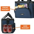 thumbnail image 4 of OPUX Soft Cooler Bag, Insulated Collapsible Lunch Cooler Bag for Men Work Camping Beach Travel, Portable Soft Sided Leakproof Waterproof Large Lunch Bag Box with Shoulder Strap 18 Cans, Navy Blue, 4 of 6