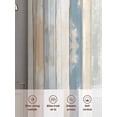 thumbnail image 6 of Blue Beige Wooden Sheer Curtains 84 Inch Length 2 Panels Set, Vintage Farmhouse Modern Wood Voile Window Treatment Rod Pocket Curtains Sheers Drapes for Bedroom/Living Room/Kitchen 52"x84"x2, 6 of 7