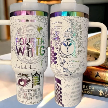 Fourth Wing Tumbler 40oz, Dragon Storm Tumbler, Fourth Wing Engraved Tumbler, Custom Tumbler 40oz Gift Tumbler, Bookish Merch