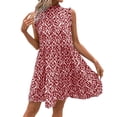thumbnail image 3 of WRKEKC Robes d'Été Décontractées pour Femmes, Robes d'Été Grande Taille, Robe Sans Manches Imprimée à Col en Dentelle pour Femmes, Robe Sans Manches à Col Rond Longueur Genou, 3 of 10