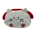 thumbnail image 3 of Estuche para lápices con diseño de gato, bolsa de almacenamiento para maquillaje y cosméticos, portátil, para estudiantes, bolígrafos Rojo Blanco, 3 of 8