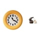 thumbnail image 1 of Reloj De Pared Silencioso Y Contemporáneo Con Estatua De Conejo De Cerámica. Ideal Para Cocina, Dormitorio, Comedor, Jardín O Decoración Del Hogar (Pascua)., 1 of 8