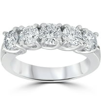 Pompeii 1 1/2ct Diamond Wedding Anniversary Band 14k White Gold Ring (G/H,I1)