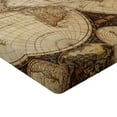 thumbnail image 2 of Ambesonne World Map Fitted Sheet 2 Pcs Set, Historic Old Atlas, Queen, Multicolor, 2 of 3