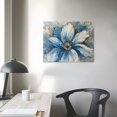 thumbnail image 4 of PIKWEEK Flower Canvas Wall Art for Living Room Large White Blue Flower Picture Giclee Print Painting Wall Decor  Artwork Ready to Hang for Home Bedroom Wall Decoration 16*12inch/20*16inch, 4 of 6