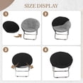 thumbnail image 3 of Saucer Chair Slipcover Removable Polyester Washable for Furniture Protection Black, 3 of 11