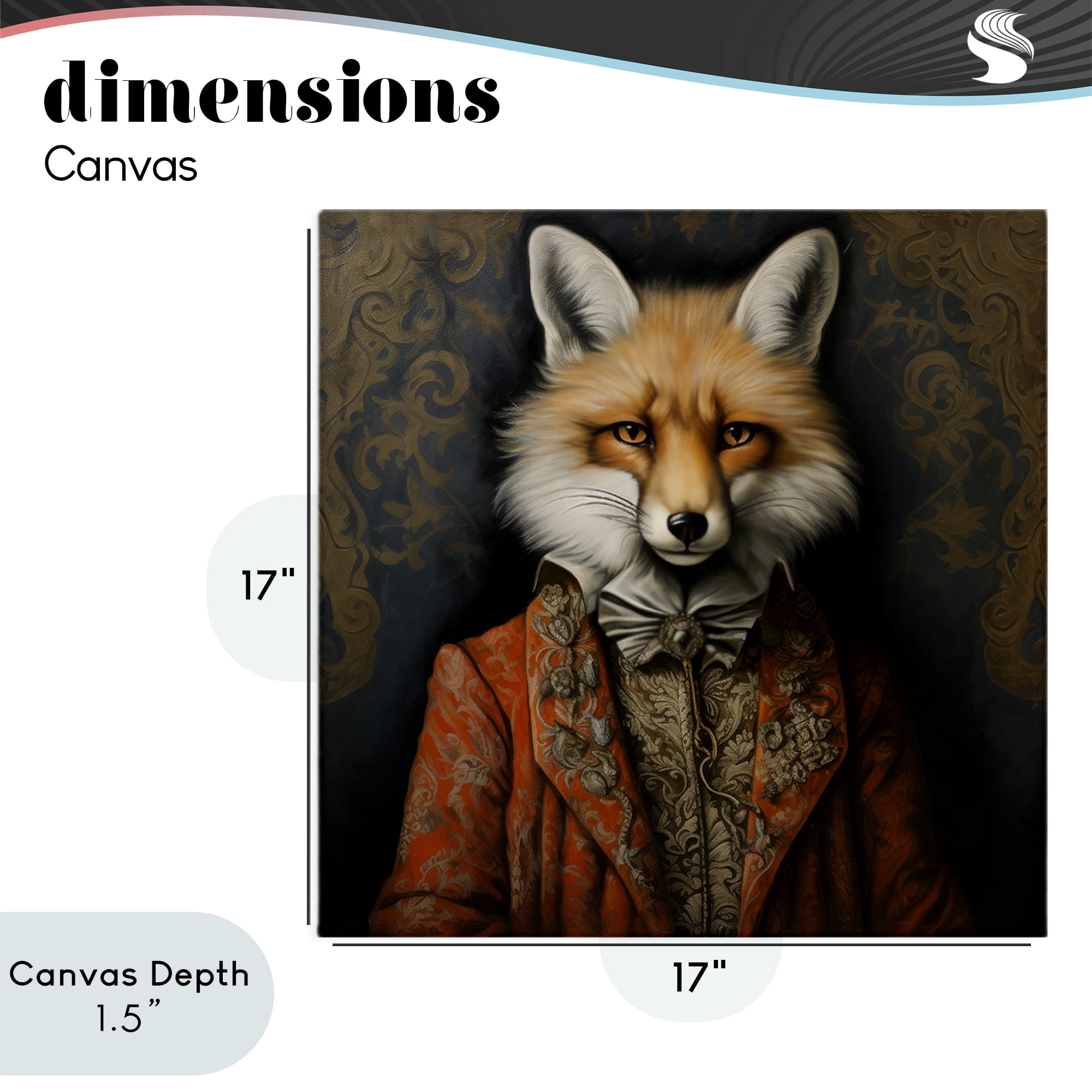 Stupell Industries Mystical Metamorphosis Fox Canvas Wall Art, design by Lazar Studio