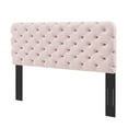 thumbnail image 1 of Tufted Headboard, Full Queen Size, Velvet, Pink, Modern Contemporary Urban Design, Bedroom Master Guest Suite, 1 of 7