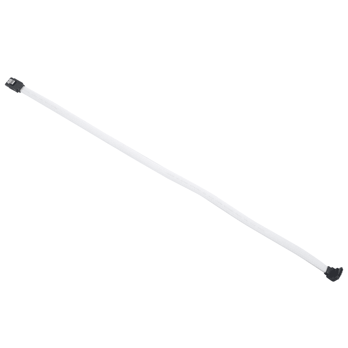 20pcs 50CM 3.0 III SATA3 7Pin Data Cable Right Angle 6Gb/S SSD Cables HDD Hard Disk Data Cord with Nylon Sleeved,20 x SATA3 7pin Data Cable,White