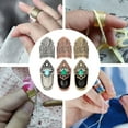 thumbnail image 2 of 2Pcs Steel Thimble Finger Guard for Hand Sewing Knitting Dressmaking Embroidery Needlework Projects, 2 of 11