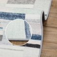 thumbnail image 3 of Modern Boho Machine Washable Area Rug Soft Low-Pile Geometric Checkered Rug for High Traffic, 3 of 6