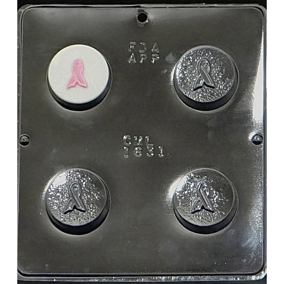 1631 Cancer Awareness Oreo Cookie Chocolate Candy Mold