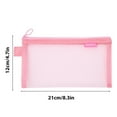 Back to School Supplies savings FAMTKT Pencil Case Transparent Mesh