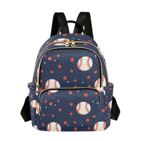 ALAZA Baseball and Dots Womens Travel Laptop Backpack Large Daypack Ladies Shoulder Bags S