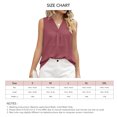 thumbnail image 3 of Top sin mangas para mujer, cuello en V, Color puro, estilo suelto, camiseta sin mangas de verano a la moda transpirable, 3 of 7